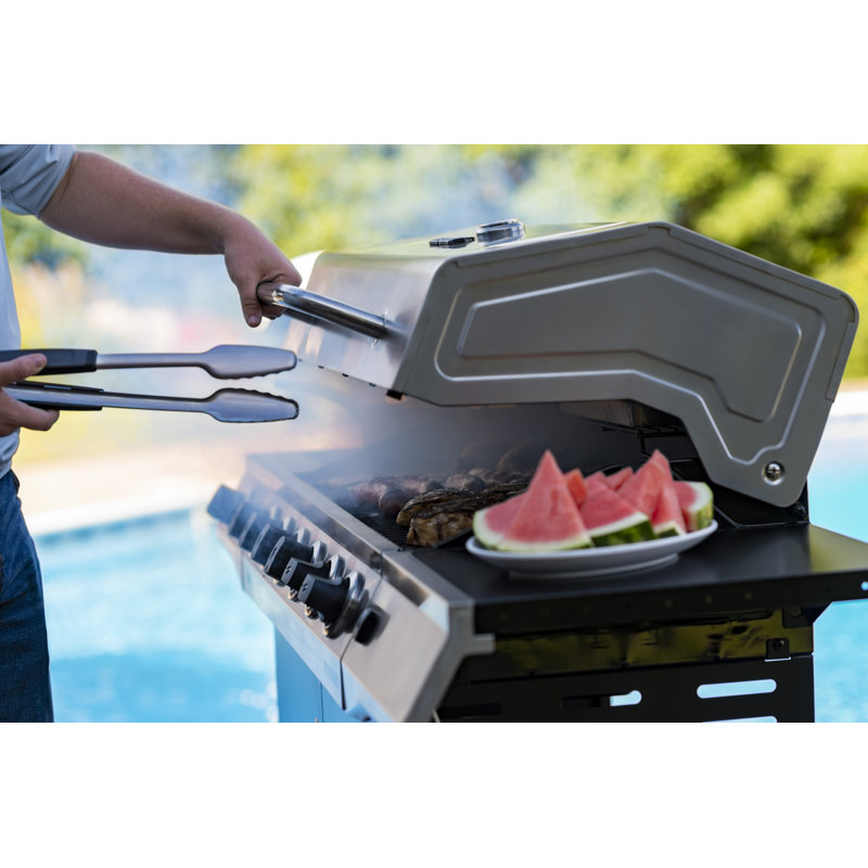 CharBroil 6 Burner Free Standing Liquid Propane 32500 BTU Gas...